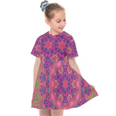 Purple Flower Kids  Sailor Dress