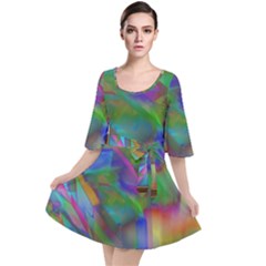 Prisma Colors Velour Kimono Dress