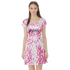 Pink Dots with love Short Sleeve Skater Dress