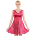 Pink V-Neck Sleeveless Dress View1