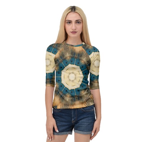 Bamboo Island Quarter Sleeve Raglan Tee by LW323