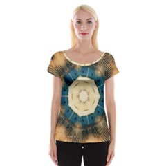 Bamboo Island Cap Sleeve Top by LW323