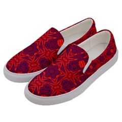 Red Rose Men s Canvas Slip Ons by LW323