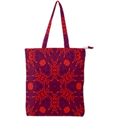 Red Rose Double Zip Up Tote Bag