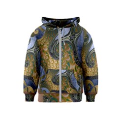 Ancient Seas Kids  Zipper Hoodie by LW323