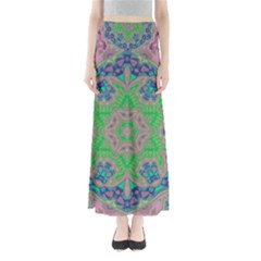 Spring Flower3 Full Length Maxi Skirt by LW323