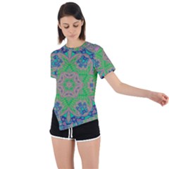 Spring Flower3 Asymmetrical Short Sleeve Sports Tee by LW323