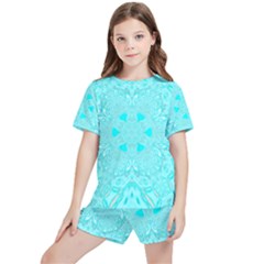 Sky Angel Kids  Tee And Sports Shorts Set by LW323