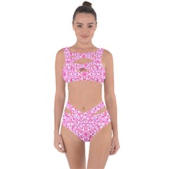 Pink Petals Bandaged Up Bikini Set  by LW323