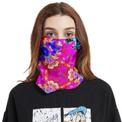 Pink Beauty Face Covering Bandana (two Sides) by LW323