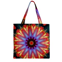 Passion Flower Zipper Grocery Tote Bag by LW323