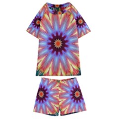 Passion Flower Kids  Swim Tee And Shorts Set by LW323