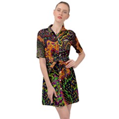 Goghwave Belted Shirt Dress by LW323