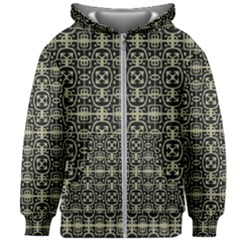 Geometric Textured Ethnic Pattern 1 Kids  Zipper Hoodie Without Drawstring by dflcprintsclothing