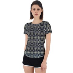 Geometric Textured Ethnic Pattern 1 Back Cut Out Sport Tee by dflcprintsclothing