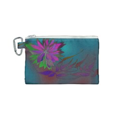 Evening Bloom Canvas Cosmetic Bag (small) by LW323