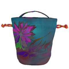 Evening Bloom Drawstring Bucket Bag by LW323