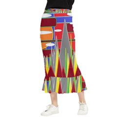 Forrest Sunset Maxi Fishtail Chiffon Skirt by LW323