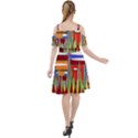 Forrest Sunset Cut Out Shoulders Chiffon Dress View2