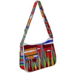 Forrest Sunset Zip Up Shoulder Bag by LW323