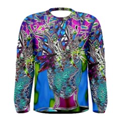 Exotic Flowers In Vase Men s Long Sleeve Tee