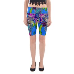 Exotic Flowers In Vase Yoga Cropped Leggings by LW323