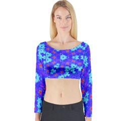 Blueberry Long Sleeve Crop Top by LW323