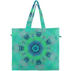 Blue Green  Twist Canvas Travel Bag by LW323