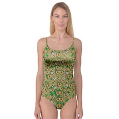 Florals In The Green Season In Perfect  Ornate Calm Harmony Camisole Leotard  by pepitasart