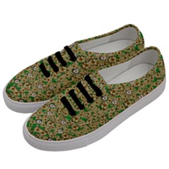 Florals In The Green Season In Perfect  Ornate Calm Harmony Men s Classic Low Top Sneakers by pepitasart