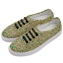 Florals In The Green Season In Perfect  Ornate Calm Harmony Women s Classic Low Top Sneakers by pepitasart