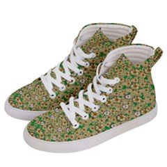 Florals In The Green Season In Perfect  Ornate Calm Harmony Men s Hi-top Skate Sneakers by pepitasart