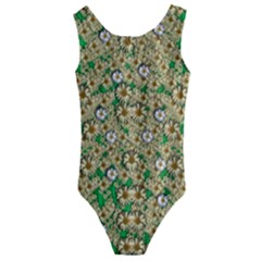 Florals In The Green Season In Perfect  Ornate Calm Harmony Kids  Cut-out Back One Piece Swimsuit by pepitasart