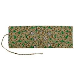 Florals In The Green Season In Perfect  Ornate Calm Harmony Roll Up Canvas Pencil Holder (m) by pepitasart