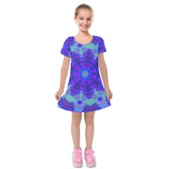 New Day Kids  Short Sleeve Velvet Dress by LW323