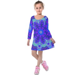 New Day Kids  Long Sleeve Velvet Dress by LW323