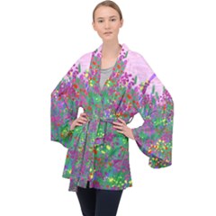 Bay Garden Long Sleeve Velvet Kimono  by LW323