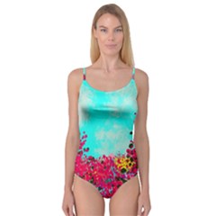 Flowers Camisole Leotard  by LW323