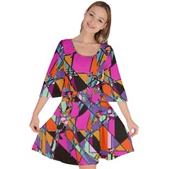 Abstract 2 Velour Kimono Dress by LW323