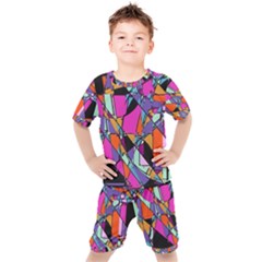 Abstract 2 Kids  Tee And Shorts Set by LW323