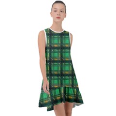 Green Clover Frill Swing Dress by LW323