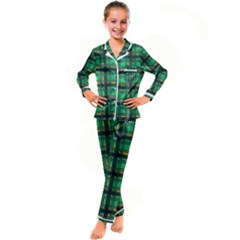 Green Clover Kid s Satin Long Sleeve Pajamas Set by LW323