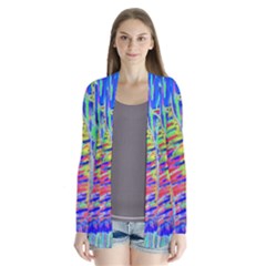 Vibrant-vases Drape Collar Cardigan by LW323