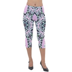 Lacygem-2 Lightweight Velour Capri Leggings  by LW323