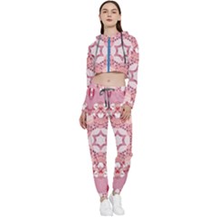 Diamond Girl 2 Cropped Zip Up Lounge Set by LW323