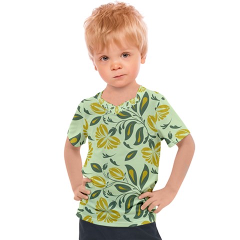 Folk Floral Pattern  Abstract Flowers Surface Design  Seamless Pattern Kids  Sports Tee by Eskimos