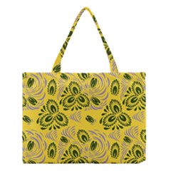 Folk Floral Pattern  Abstract Flowers Surface Design  Seamless Pattern Medium Tote Bag by Eskimos