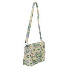 Folk Floral Pattern  Abstract Flowers Surface Design  Seamless Pattern Shoulder Bag With Back Zipper by Eskimos