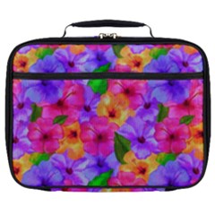 Watercolor Flowers  Multi-colored Bright Flowers Full Print Lunch Bag by SychEva