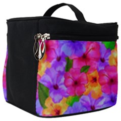 Watercolor Flowers  Multi-colored Bright Flowers Make Up Travel Bag (big) by SychEva